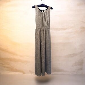 Anthropologie Meadow Rue Silver Textured Jumpsuit